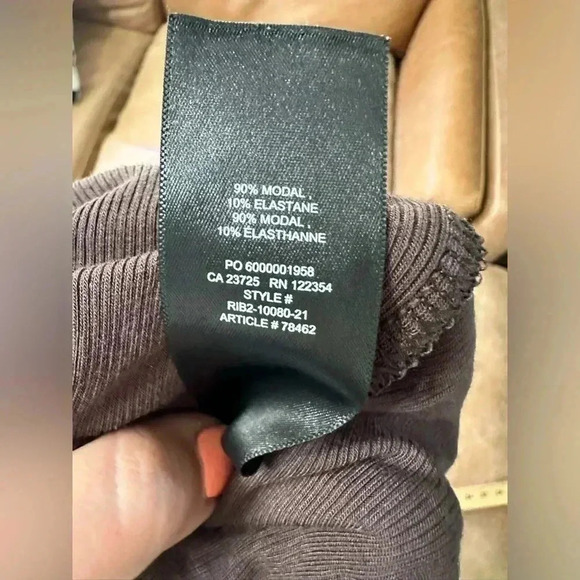 Sunday Best Cropped Ribbed Tank Top Brown Women’s Size XXS - Picture 8 of 9